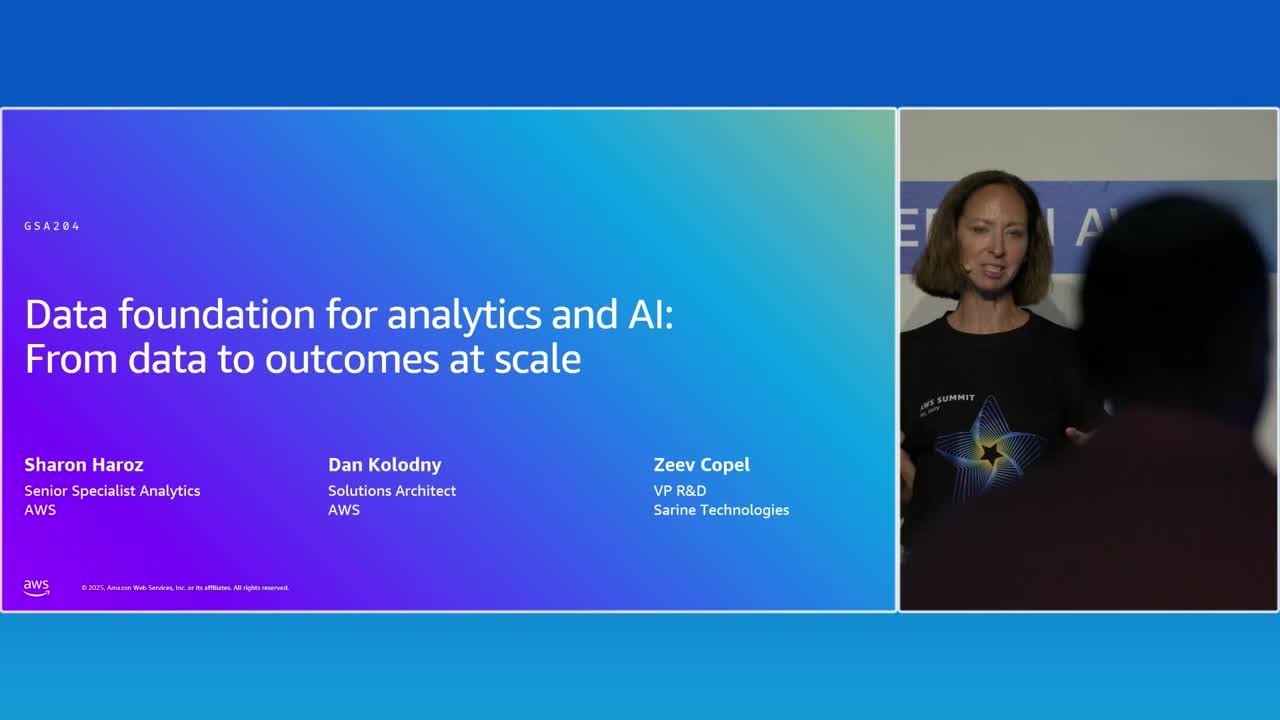 AWS Summit Tel Aviv 2025 - Data foundation for analytics and AI: From data to outcomes at scale