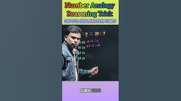 Number Number Analogy Reasoning Short Tricks | #reasoning short tricks #ssc #ssccgl #sscgd #shorts
