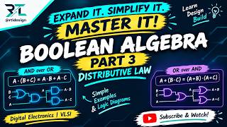 Distributive Law in Boolean Algebra | Digital Electronics | VLSI Part 3