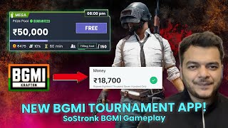 BGMI se paise kaise kamaye? | New BGMI tournament app | SoStronk BGMI Gameplay