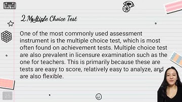 SELECTING TYPE OF OBJECTIVE TEST