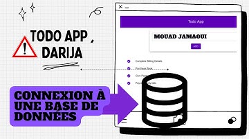 4- Application TODO - Connexion à une base de données MYSQL php darija