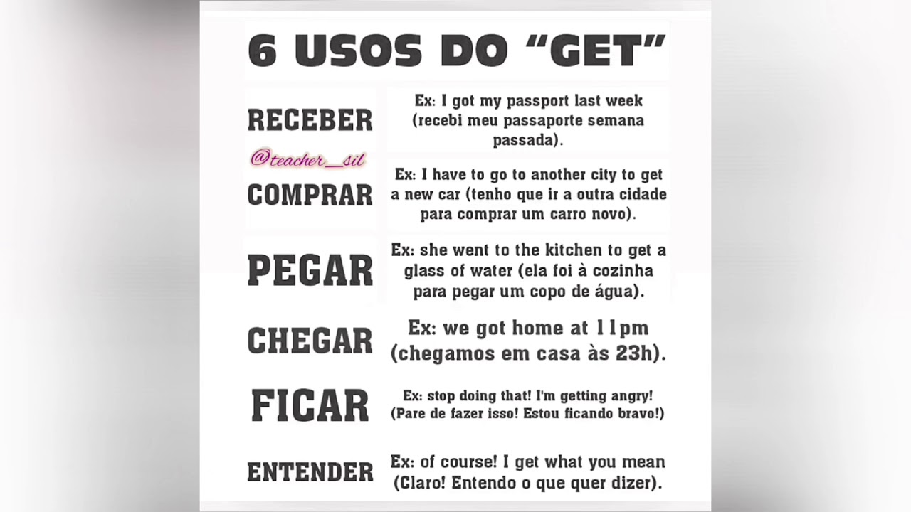 Os principais usos do verbo get em inglês – Inglês Online