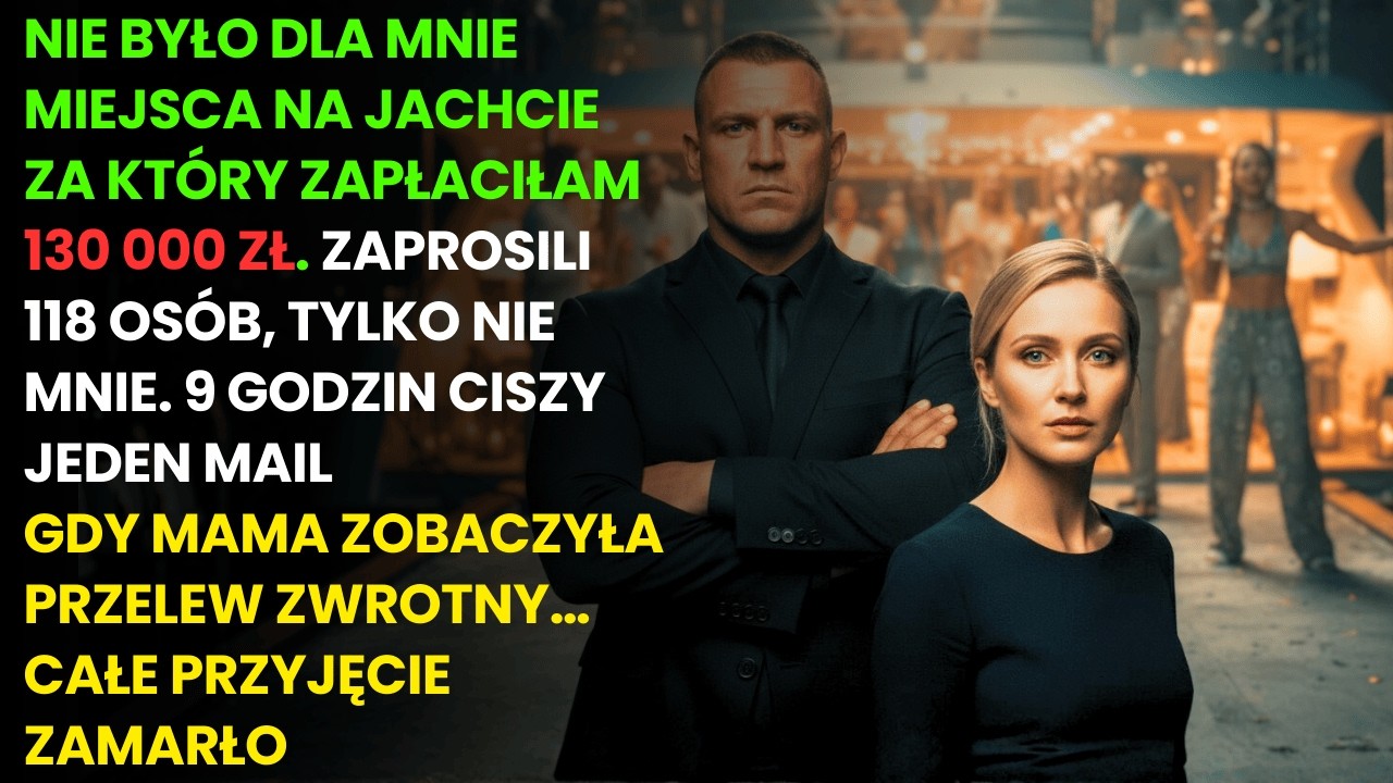 „Zawsze byłaś wsparciem, niezawodna, ale wymienialna." – usłyszałam to od własnej matki w kawiarni, tydzień po tym, jak cała rodzina świętowała na jachcie, który współfinansowałam kwotą 130 000...