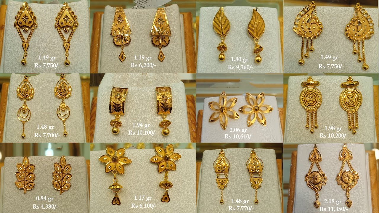 Buy Latest Antique Golden Earrings For Females Online  Gehna Shop