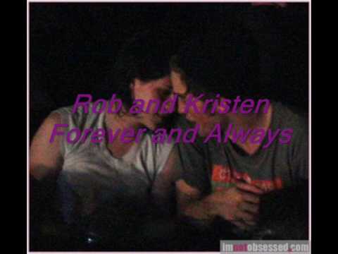 The kiss of Rob and Kristen at Kings of Leon conce...
