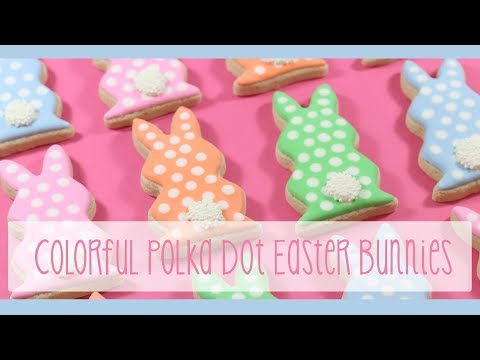 Polka Dot Easter Bunny Cookies