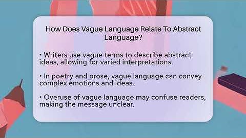 How Does Vague Language Relate To Abstract Language? - The Prose Path