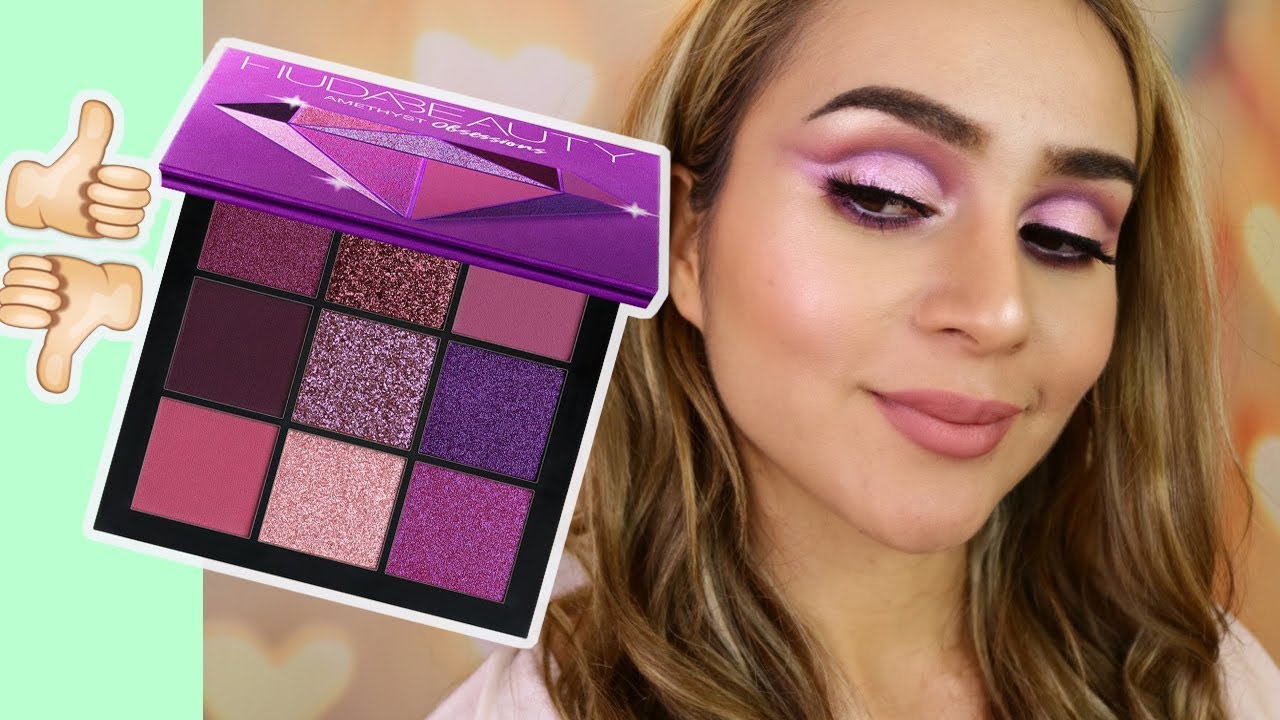 PALETA AMETHYST OBSESSIONS | HUDA BEAUTY + RESEÑA + TUTORIAL MAQUILLAJE MORADO | Maquicienta