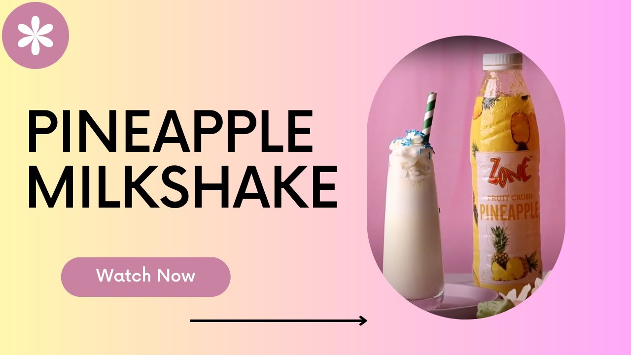 Pineapple Milkshake Shakes for Summer Zone Mocktail Syrups YouTube