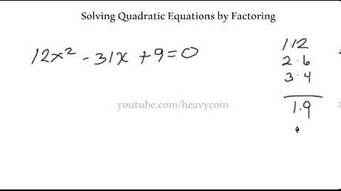 Intermediate Algebra-Solving Quadratic Equation by Factoring