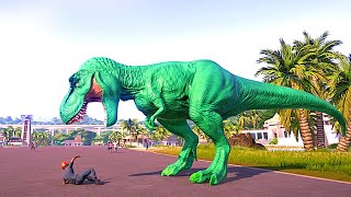 Tyrannosaurus Rex Color Pack,Triceratops,Parasaurolophus-Jurassic World Evolution Dinosaurs Fighting