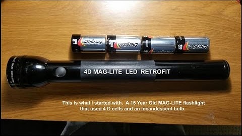 4D MAG-LITE DIY LED and LI-ion Batteries Retrofit
