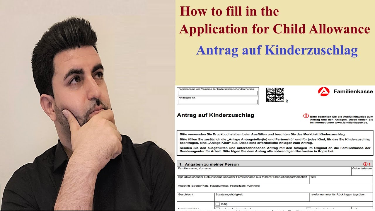 Kinderzuschlag Befreiung Kita Gebühren Antrag How to fill in the Application for Child Allowance - Antrag auf