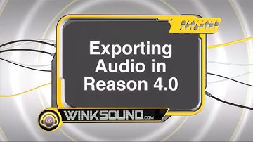 Propellerhead Record: Exporting Audio | WinkSound