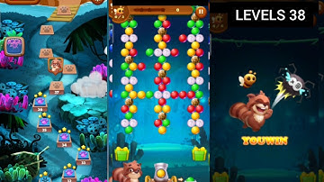 BUBBLE SHOOTER RACOON, Mobile game gameplay, Android game  gameplay, L 38
