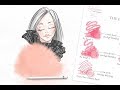 Drawing in Procreate app - Fashion Illustration Brush set in action