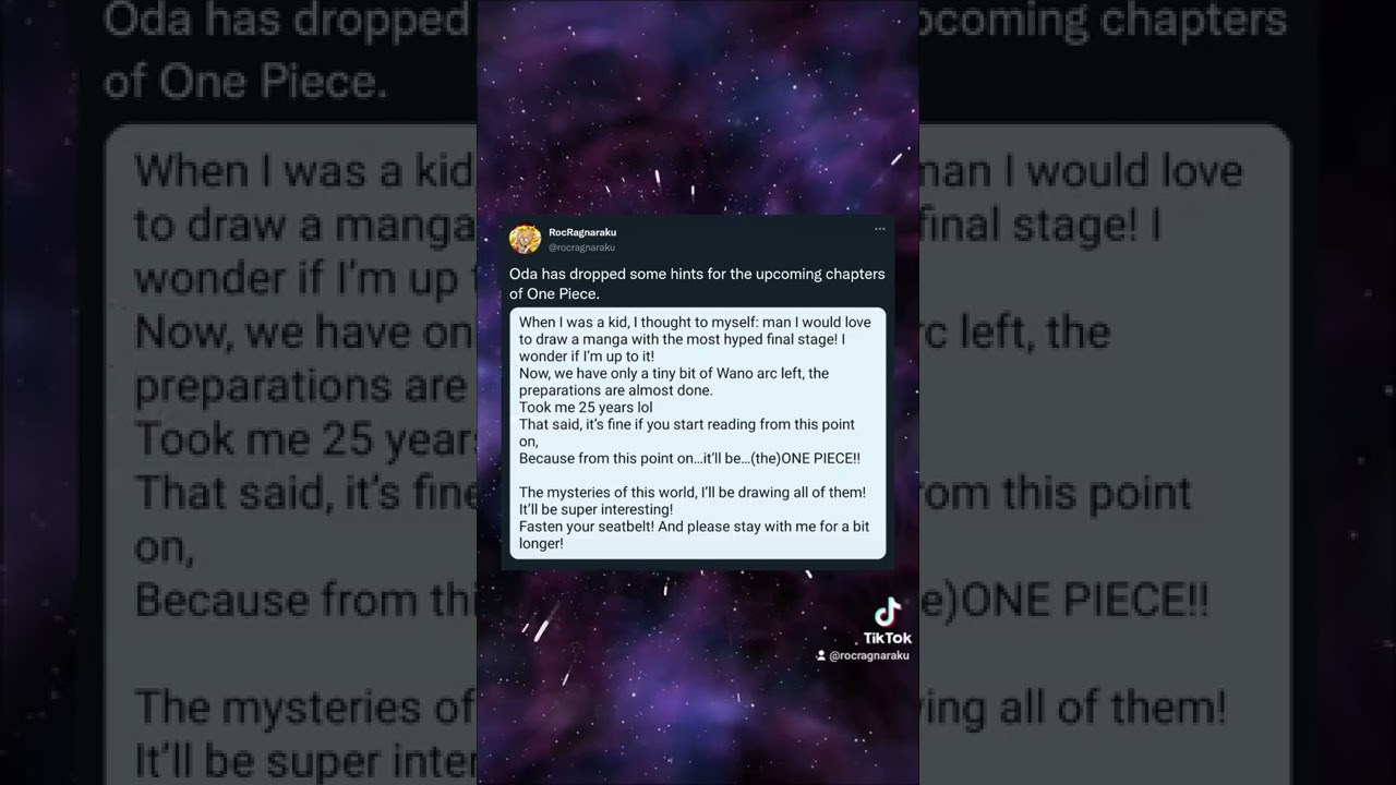 Oda Dropped Some Hints On The Upcoming Chapters Of One Piece 