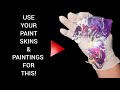 How To Use All Those Paint Skins + Slashing Your Paintings. Creative Ideas For Acrylic Pouring!