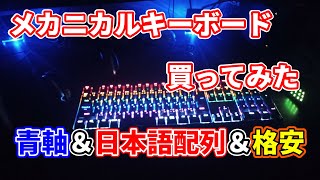 【日本語配列】格安青軸メカニカルキーボード買ってみた。