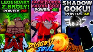 Becoming A Super Saiyan God False In Roblox Dragon Soul... Huge Damage Increase
