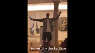 Cristiano Ronaldo singing initiation song Juventus 17/8/2018