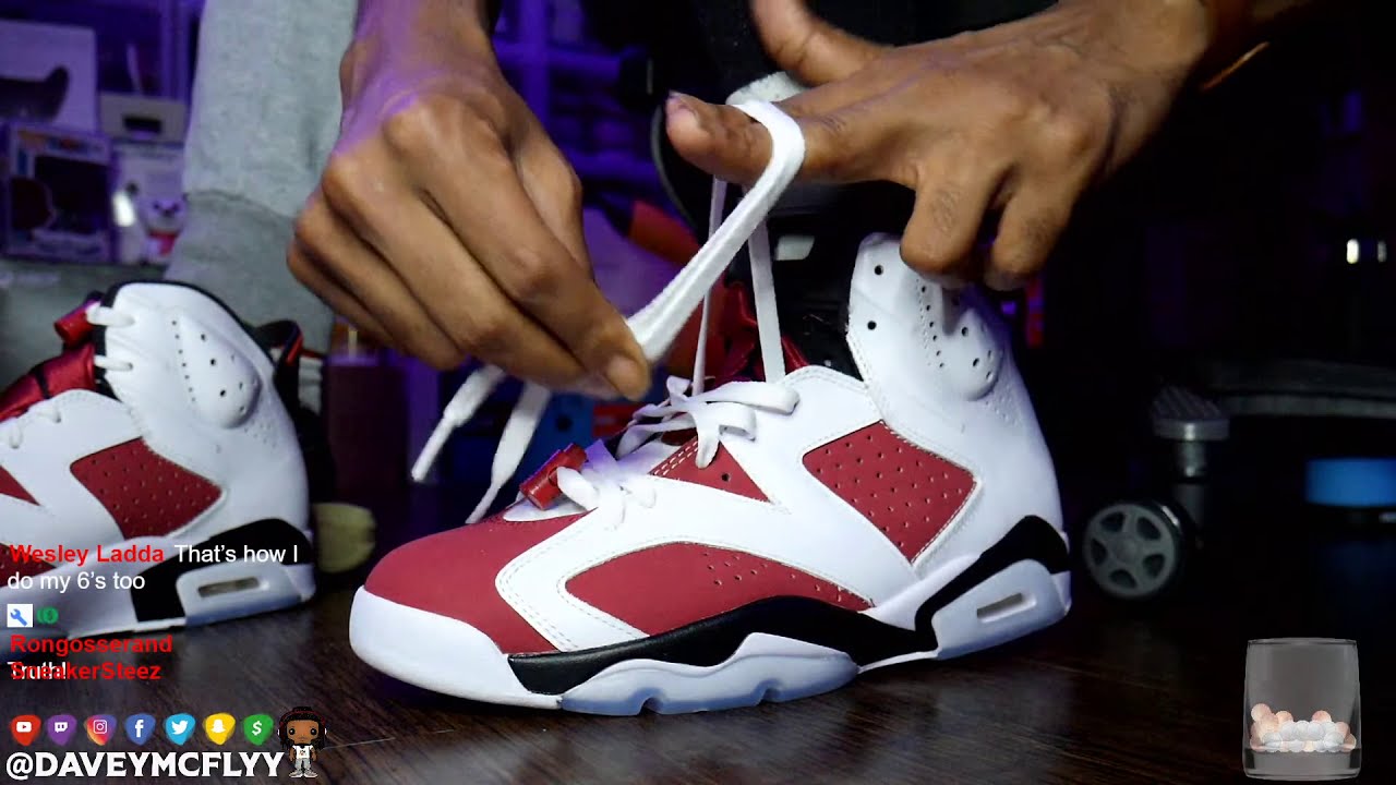 how to lace up jordan 6 carmine