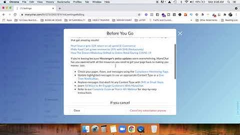 How to cancel Manychat pro account