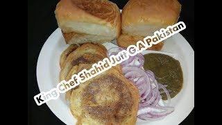 Burnsroad Ke Mashoor Bun Kabab With Special Chatni ( King Chef Shahid Jutt G.A Pakistan )