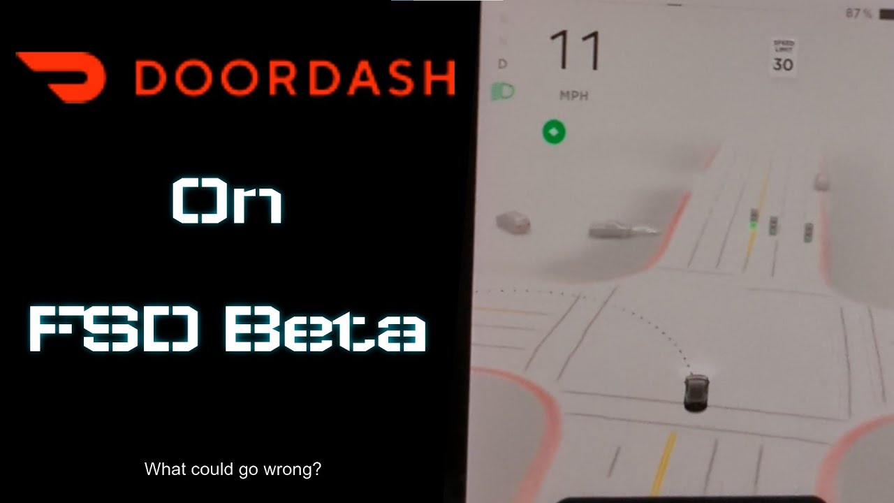 Doing DoorDash on FSD Beta YouTube