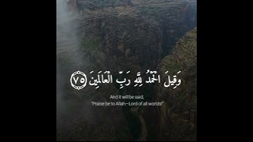 وَتَرَى الْمَلَائِكَةَ حَافِّينَ مِنْ حَوْلِ الْعَرْشِ للقارئ:ناصر القطامي ٤٥ثانية😭😴🍂