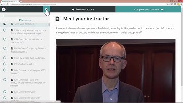 Walkthrough of the Cloud and Security Architecture elearning site including CCSK