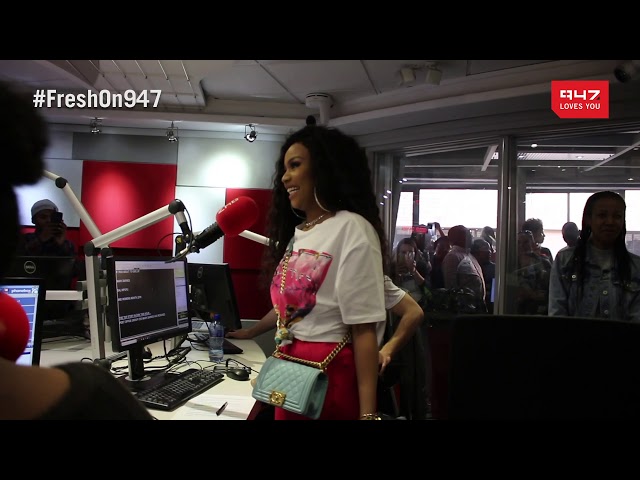 Bonang Matheba surprises DJ Fresh during his first show on 947