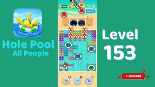 Hole Pool All People Level 153 Walkthrough 🎯 | Color Match Puzzle Gameplay | Mini Boss
