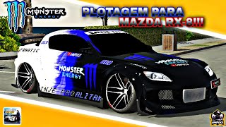 PLOTAGEM PARA MAZDA RX-8 DA MONSTER ENERGY CAR PARKING MULTIPLAYER!!!!