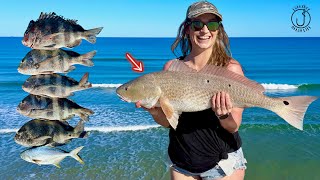 What fish can you catch in April? Texas Surf & Jetty fishing.