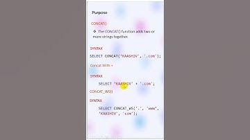 SQL Server CONCAT() Function - SQL Server Training in Chennai - Kaashiv Infotech reviews #kaashiv