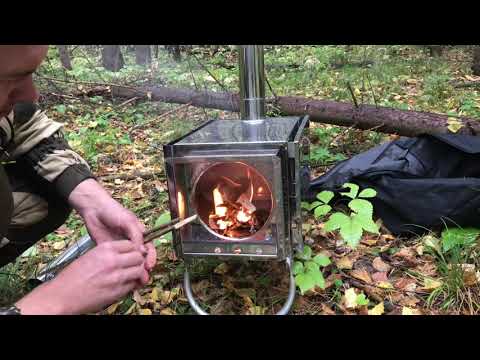 Печка титановая для палатки