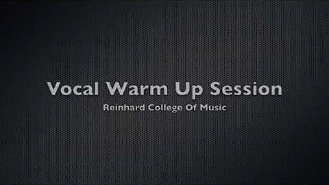 Singing Lessons - Vocal Warm Up Exercises (PART 1 ...