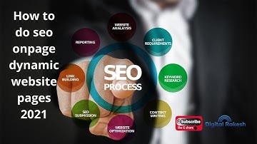 How to do seo onpage dynamic website pages 2021 - seo tutorial - Digital Rakesh