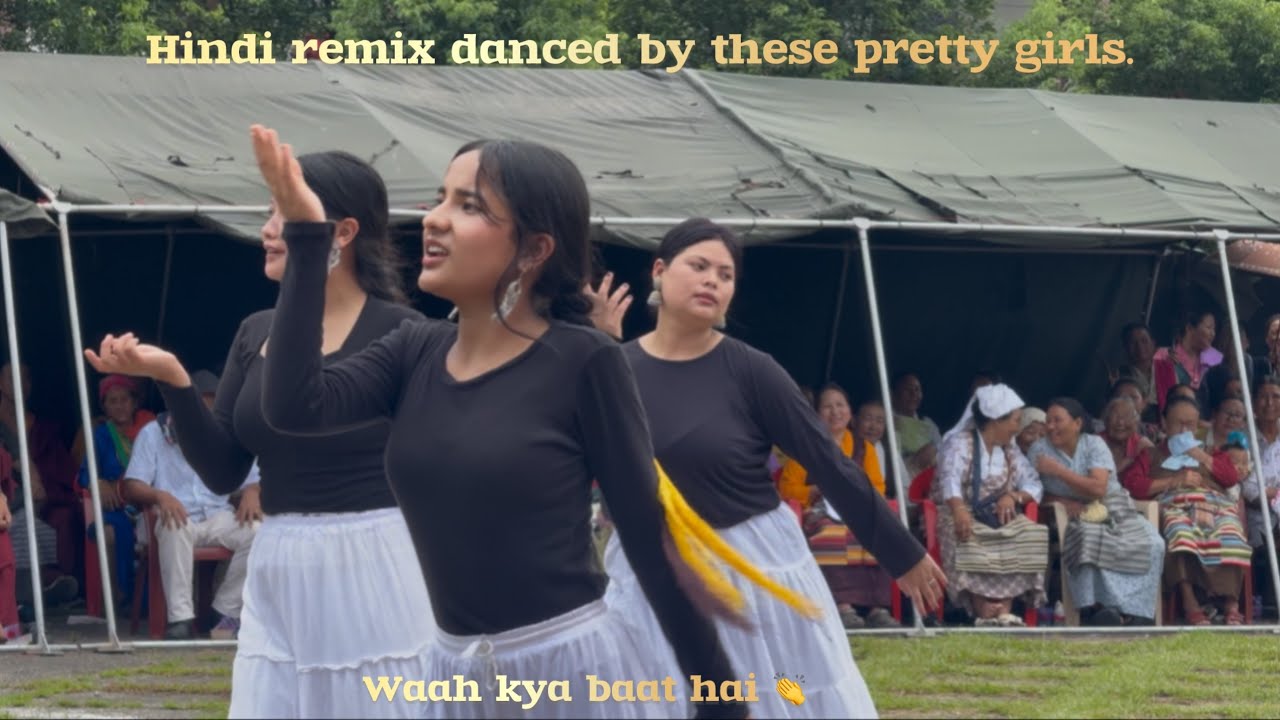 Hindi remix dance, beautifully performed by Pemakod young girls 🤍