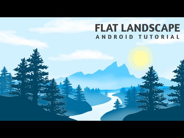Cara Membuat  Landscape Vector Di Android | Flat Design class=