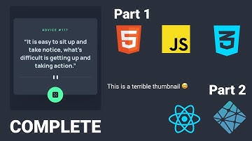 COMPLETE - HTML to ReactJS - Advice Generator App - Frontend Mentor Challenge