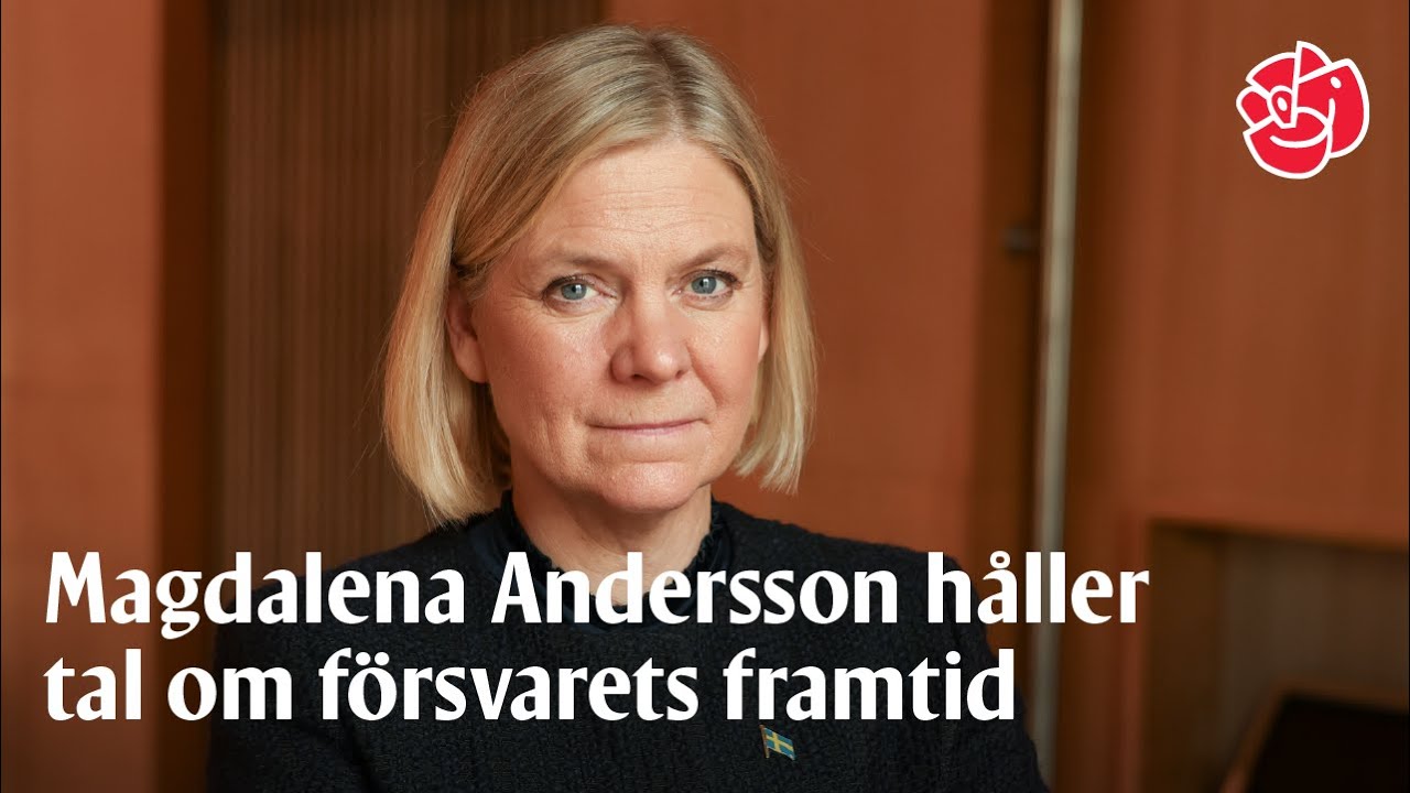 LIVE: Magdalena Andersson håller tal om försvarets framtid