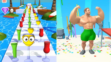 Muscle rush vs fun Juice run gameplay | Mobile fun juice run of muscle rush geme 2023