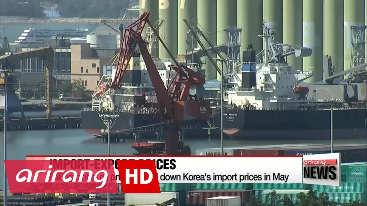 Korea's import and export price index falls in May on the back of falling oil prices