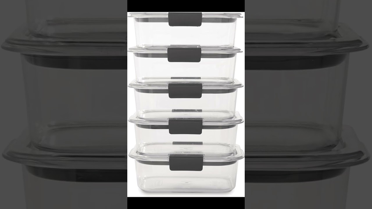 Rubbermaid Brilliance Food Storage Containers, BPA Free, Airtight Lids, Ideal for Lunch