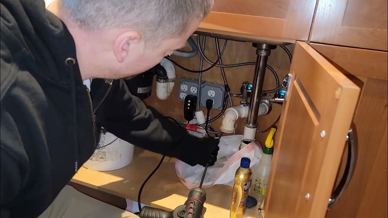 How to snake a kitchen sink. POPULO 23 Ft. Handheld Electric Drain