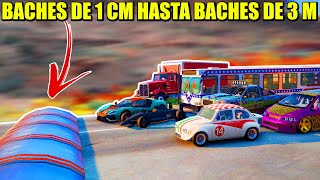 Baches de 1cm Vs baches de 3m con diferentes vehículos a alta velocidad  BEAMNG | Gameplay Español