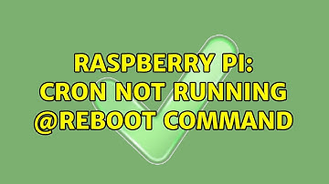 Raspberry Pi: cron not running @reboot command